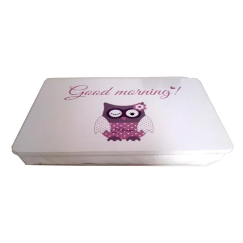 Dienblad met kussen UIL good morning wit